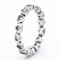 925 Sterling Silver Zircon Heart Ring