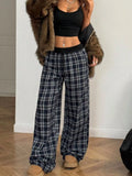 Relaxed Fit Plaid Pants