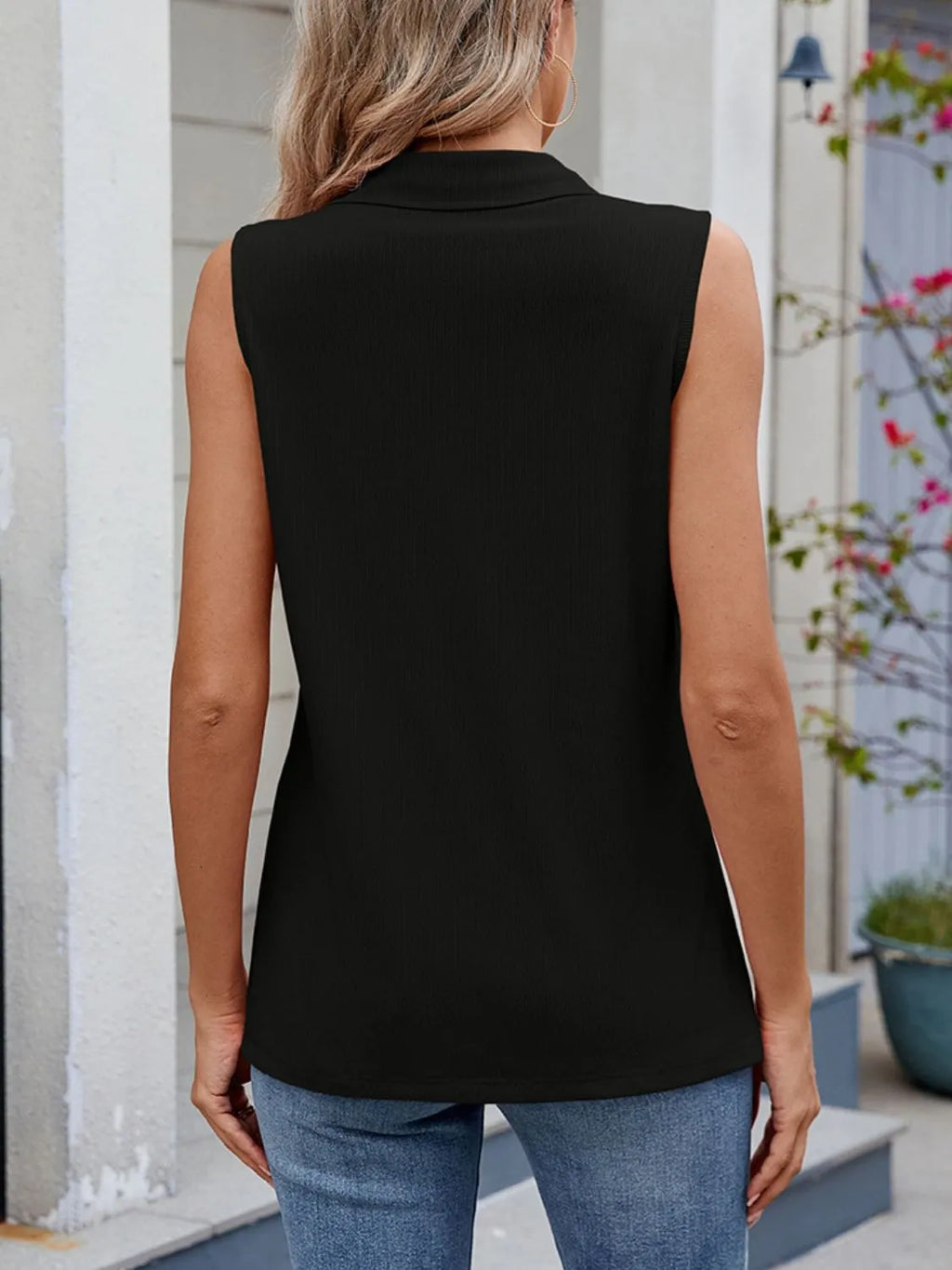 Quarter Zip Collared Tank