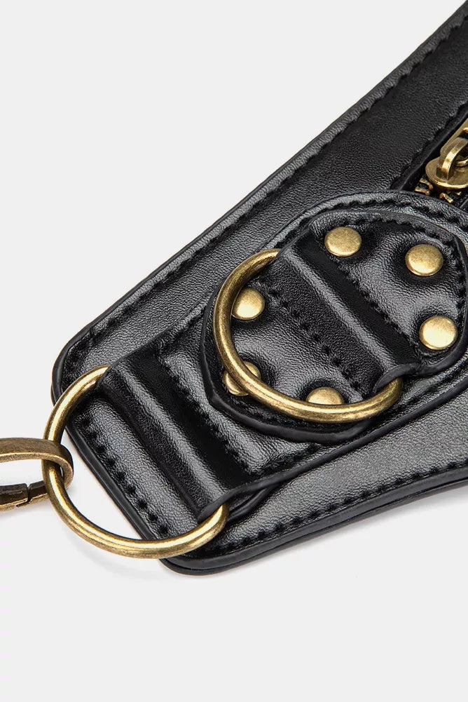 Steampunk Rivet Decor Multipurpose Crossbody Bag