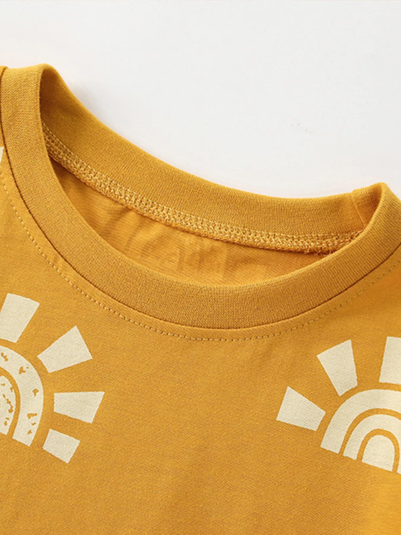 Children's Sunshine Print Short Sleeve Tee and Shorts Set