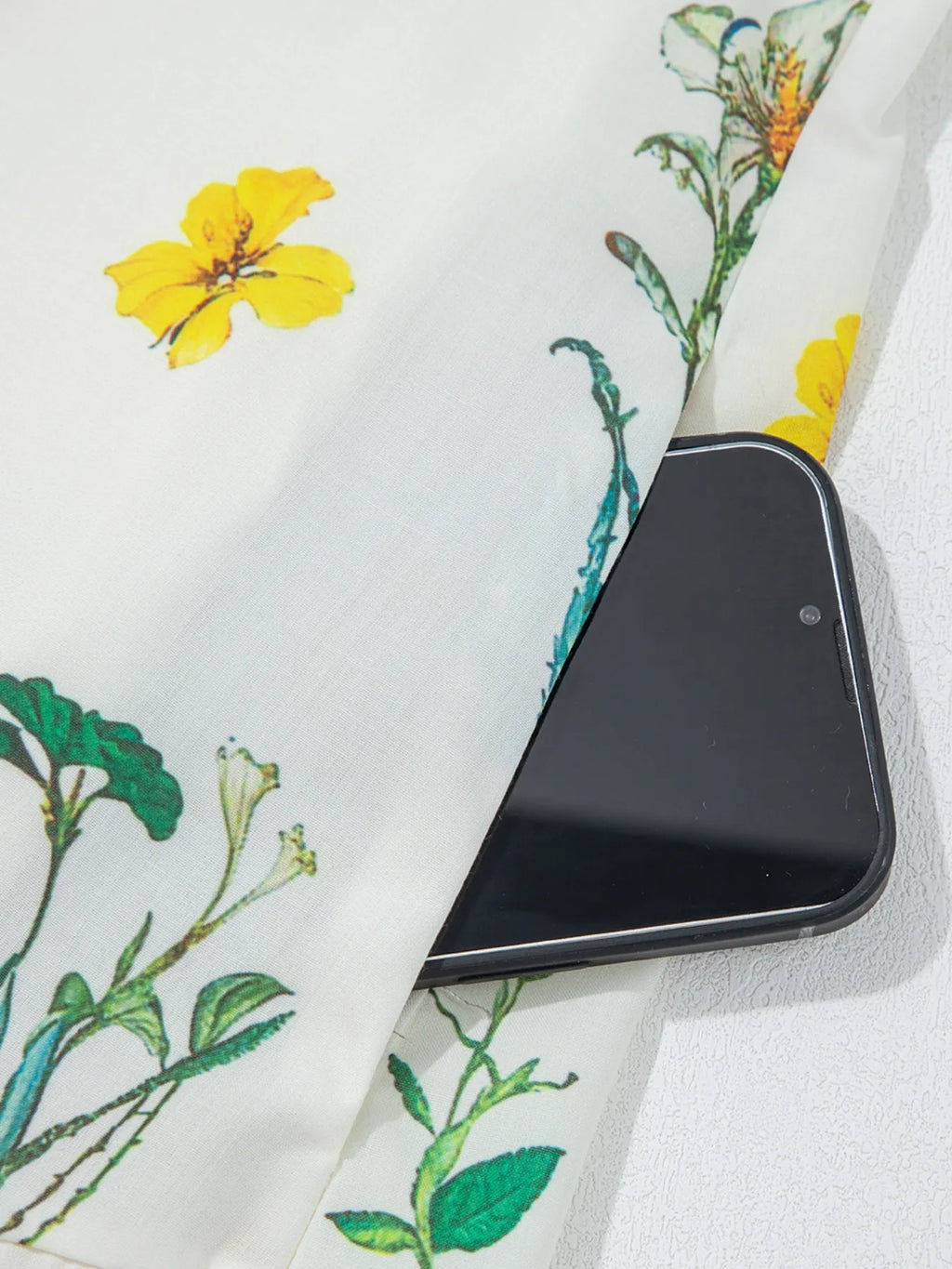 Floral Print Notched Short Sleeve Dress