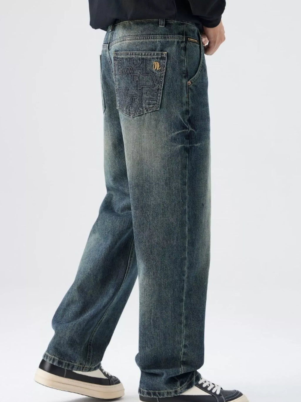 Men's Washed Relaxed Fit Jeans