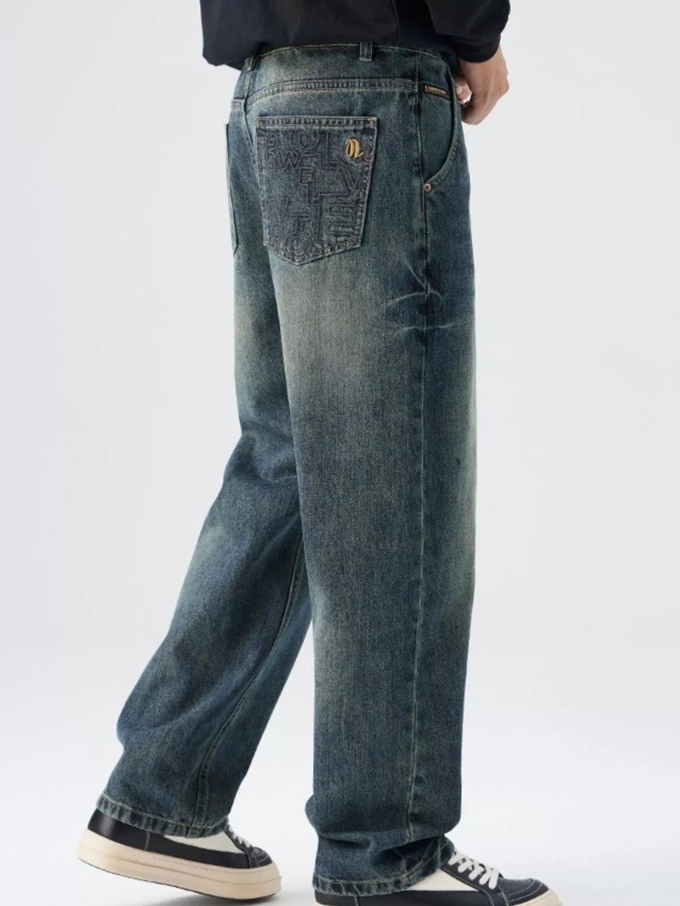 Men's Washed Relaxed Fit Jeans
