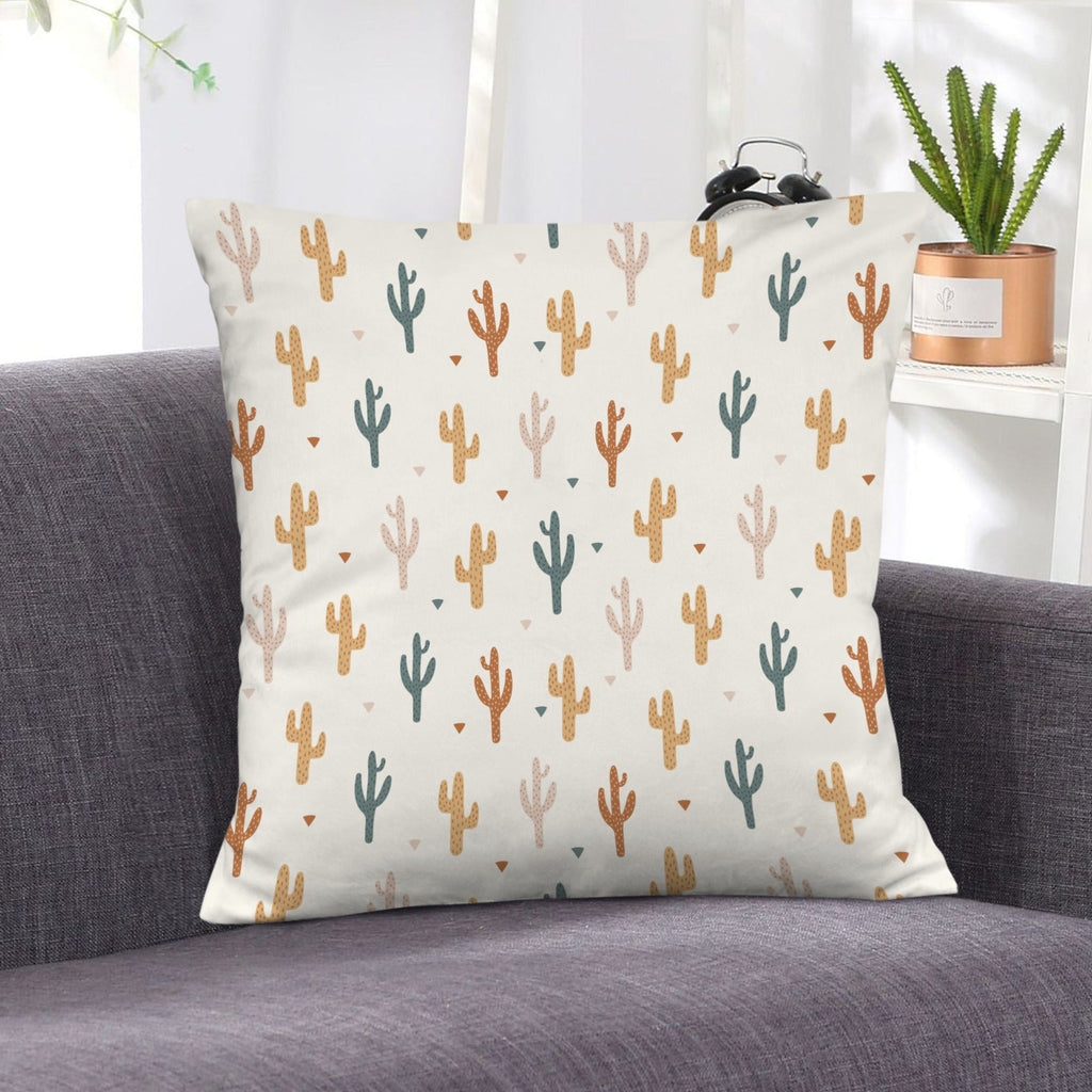 Baha Ranch Cactus Velvety Soft Throw Pillow Case Made in America