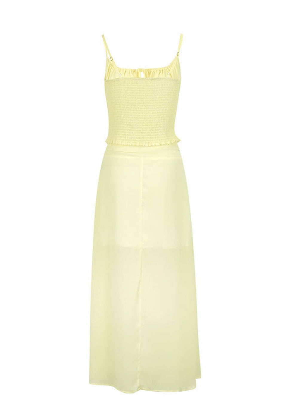 Smocked Tie Front Cami and Skirt Set