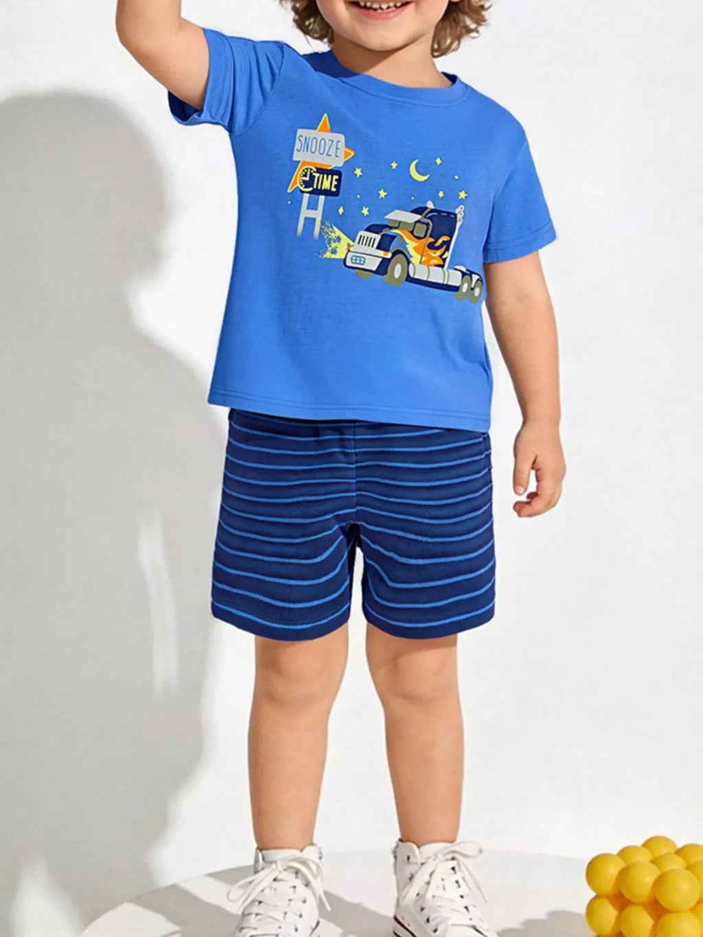 Children's Truck Graphic Tee and Shorts Set