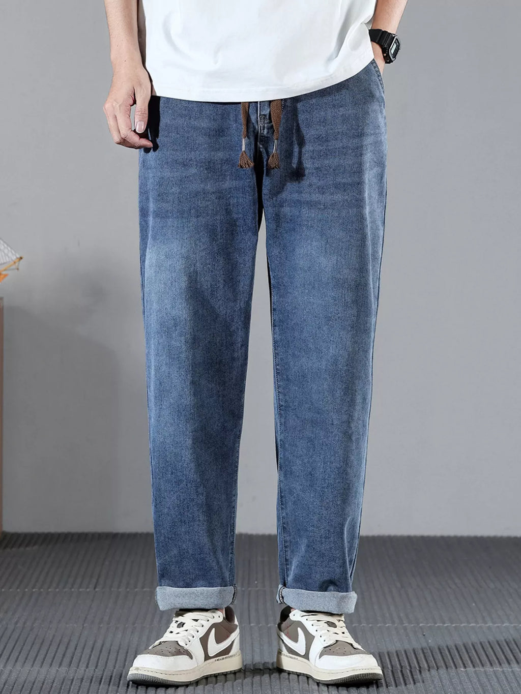 Men's Plus Size Wide Leg Jeans