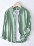 Men's Plus Size Button Up Long Sleeve Shirt