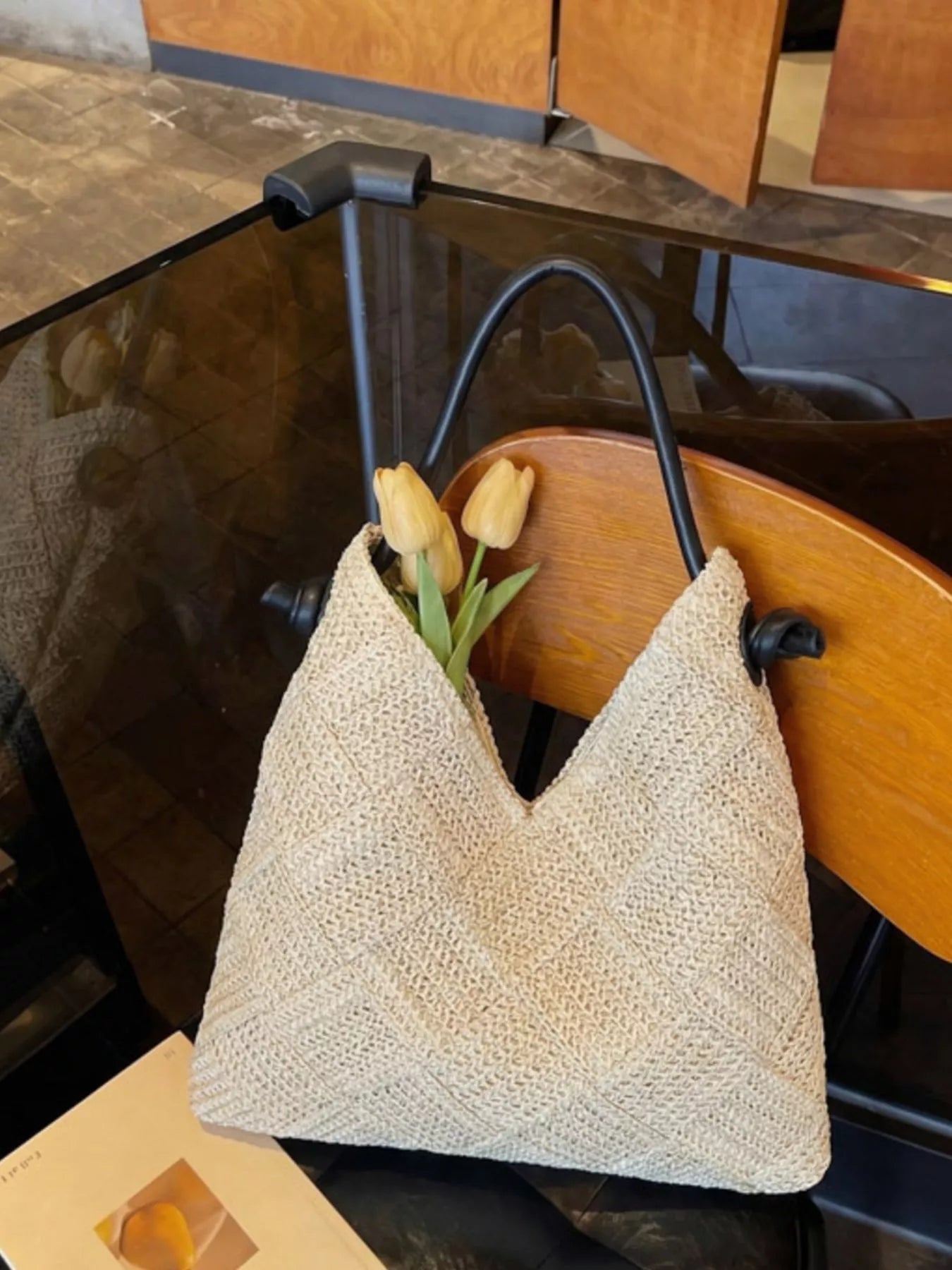 Woven Straw Shoulder Bag