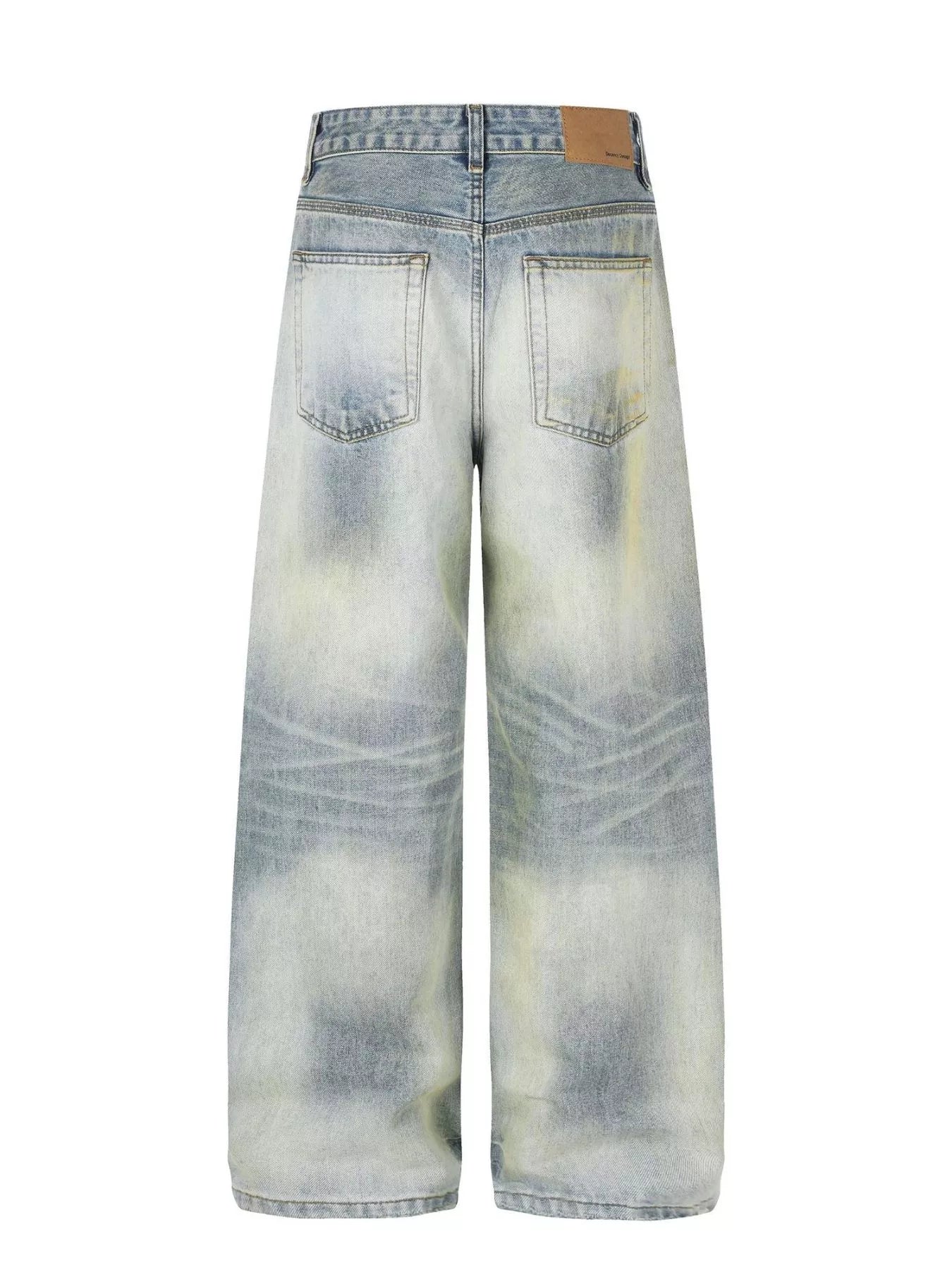 Men's Vintage Wash Wide Leg Jeans