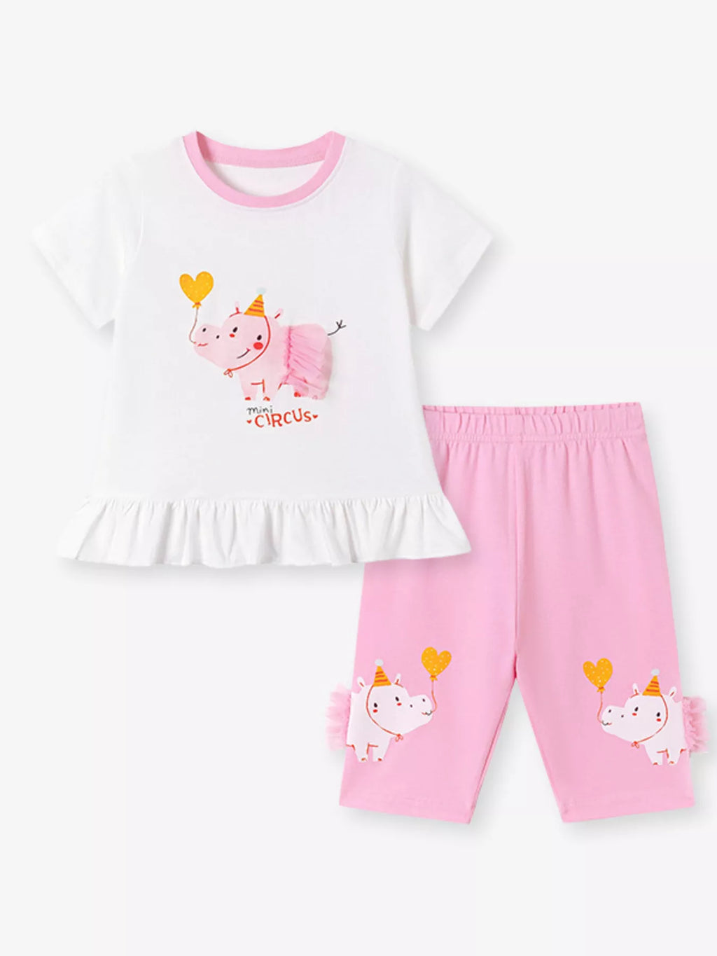 Children's Ruffled Hem Top and Capri Set