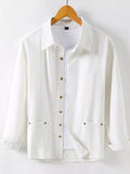 Men's Casual Solid Color Long Sleeve Shirt