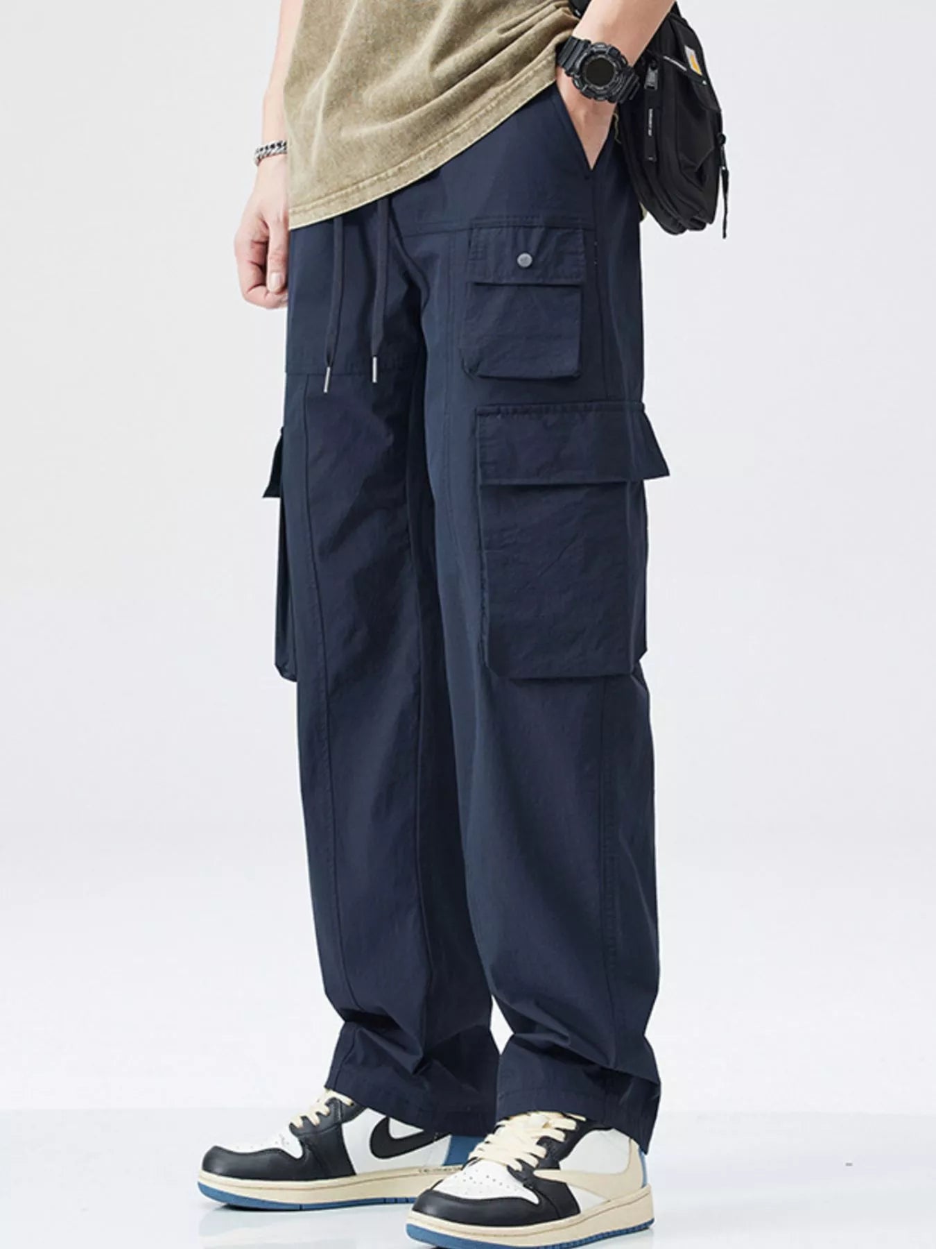 Men's Full Size Relaxed Fit Cargo Pants Plus Size