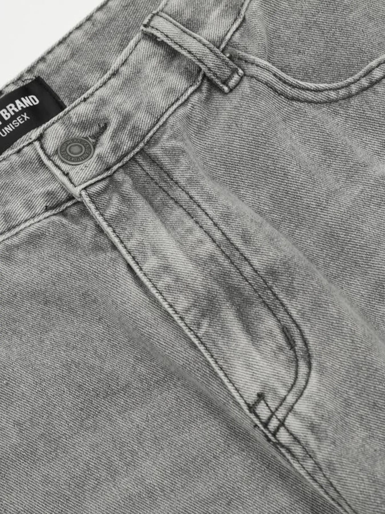 Men's High-Rise Wide Leg Washed Jeans