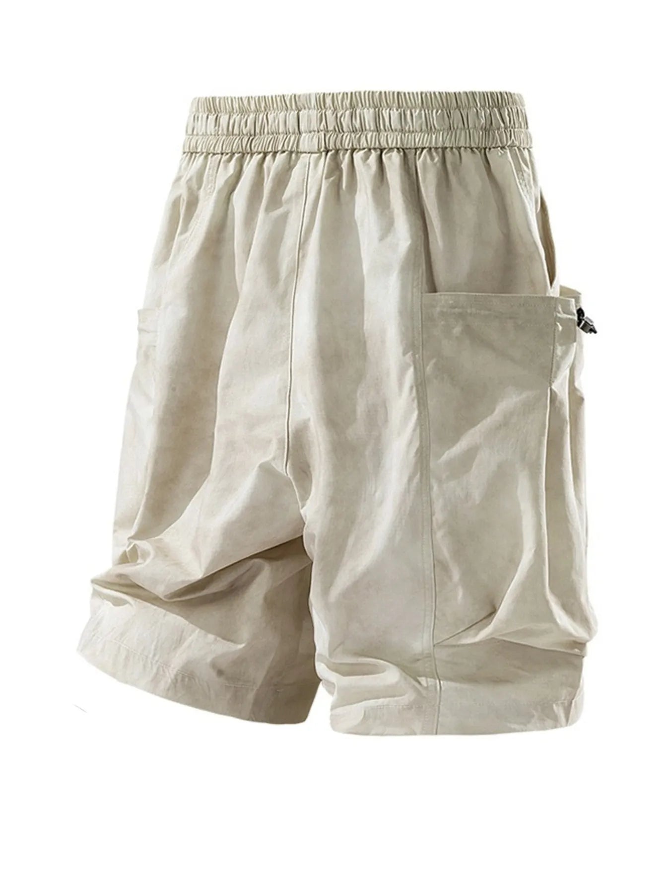 Men's Full Size Elastic Waist Cargo Shorts with Multi-Pockets Plus Size