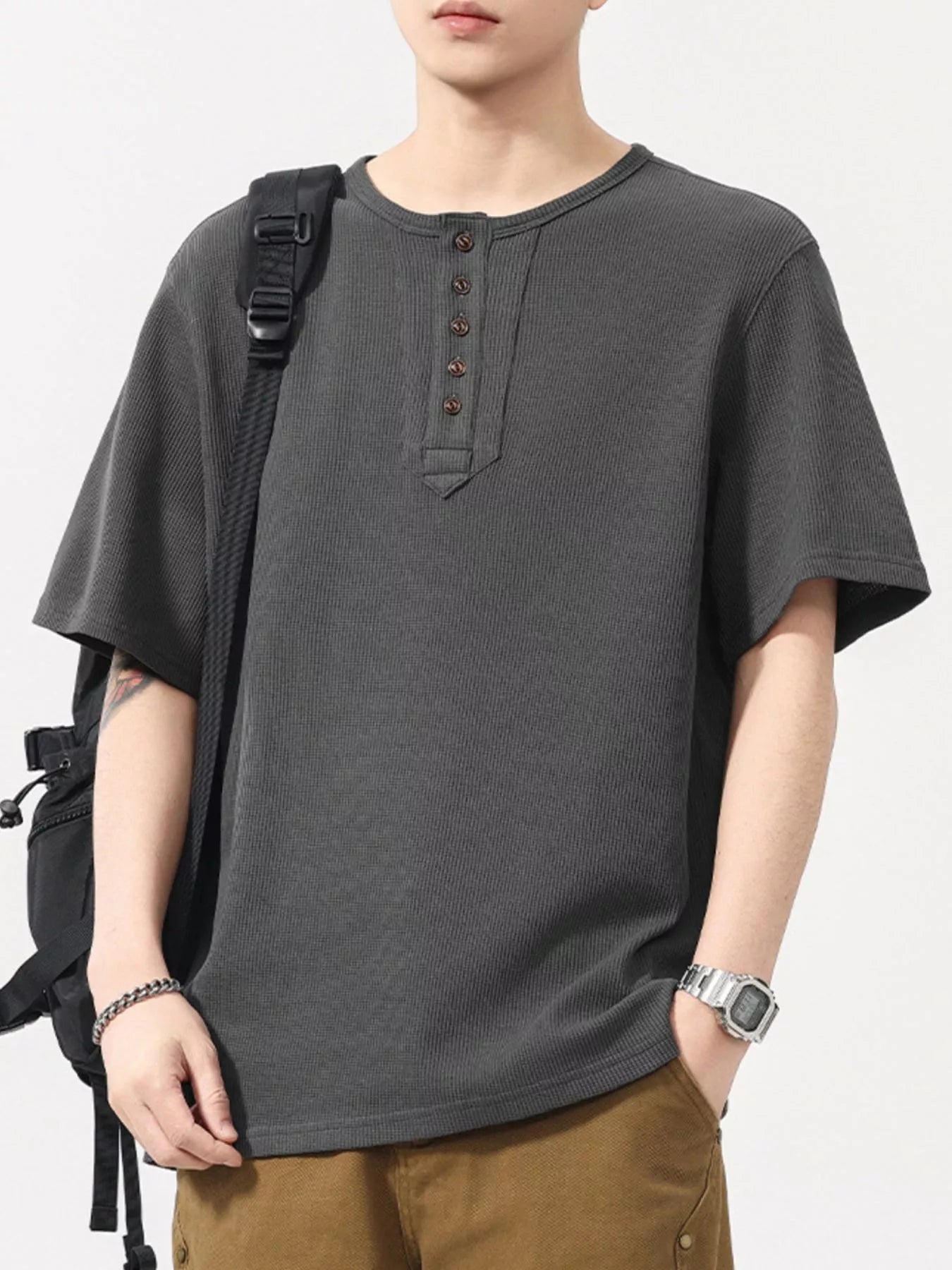 Men's Plus Size Round Neck Short Sleeve T-Shirt