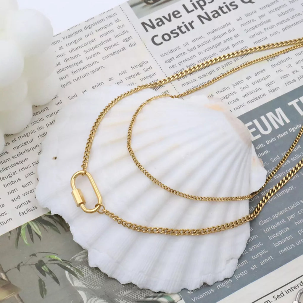 18K Gold-Plated Double Layered Necklace
