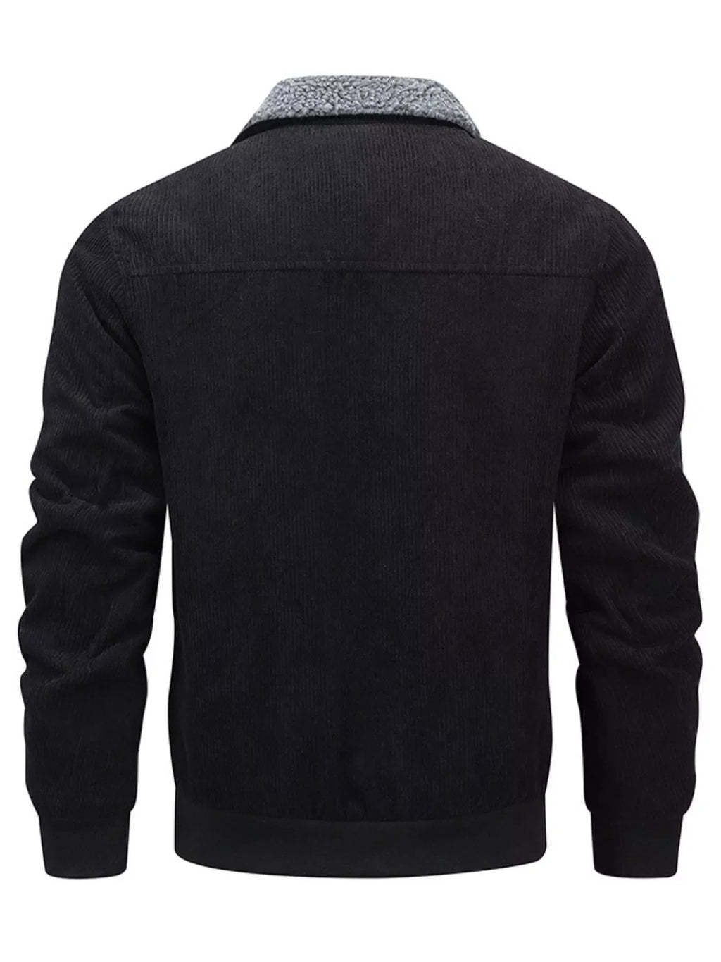 Men's Plus Size Corduroy Sherpa Lined Winter Coat