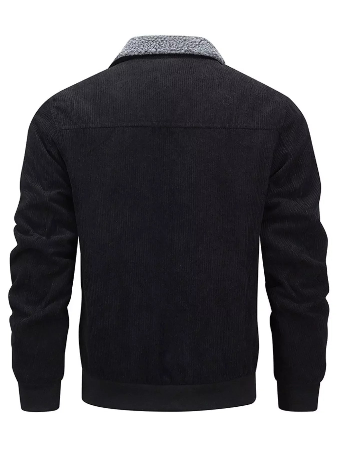 Men's Plus Size Corduroy Sherpa Lined Winter Coat