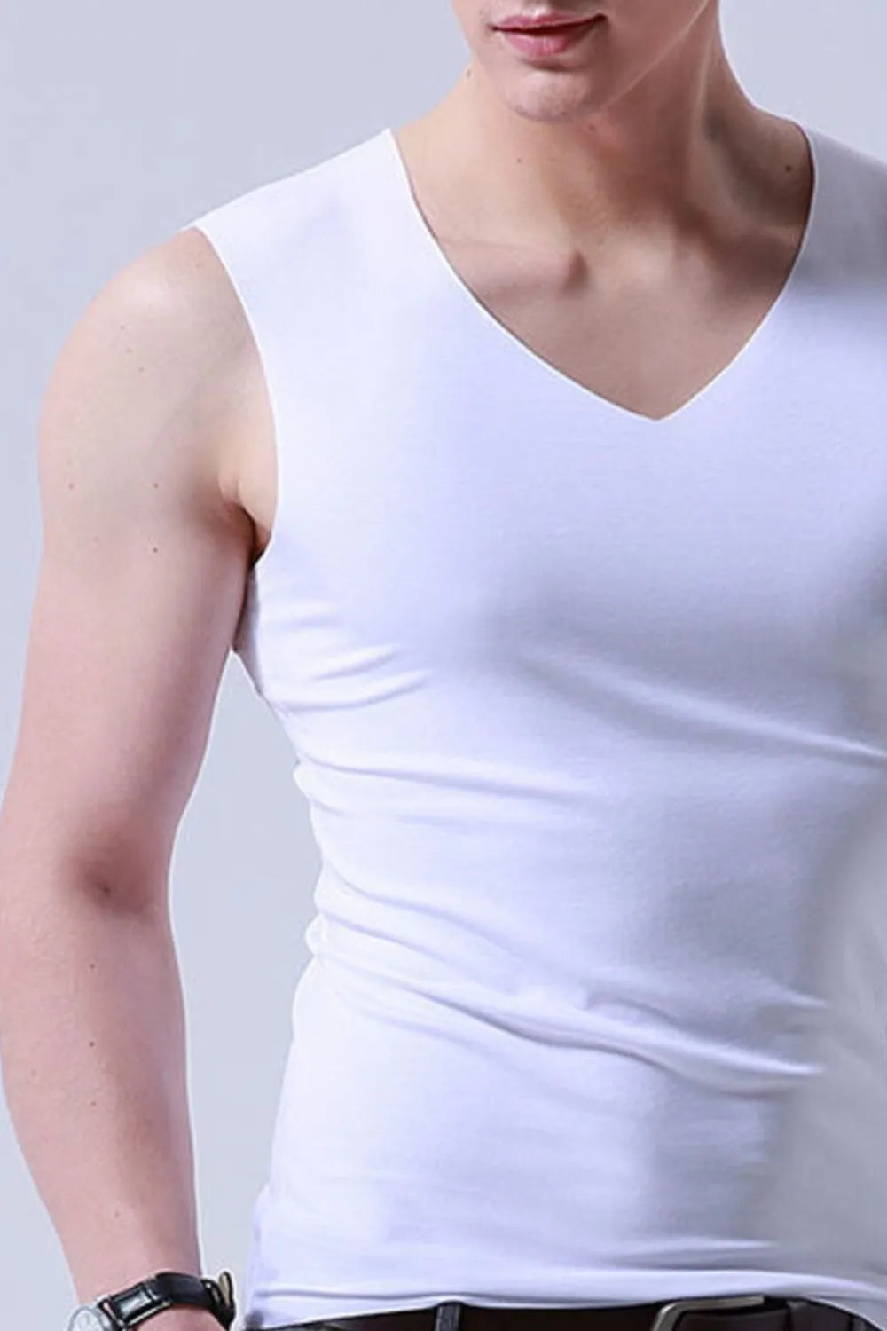 Men's Plus Size Basic Style V-Neck Tank