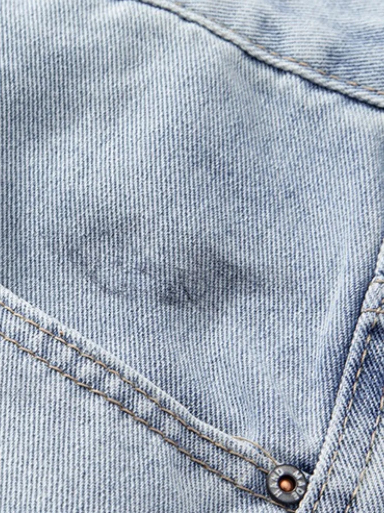 Men's Full Size Distressed Wide Leg Jeans Plus Size
