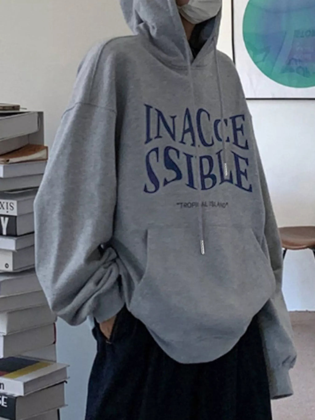 Kangaroo Pocket Drawstring Hoodie