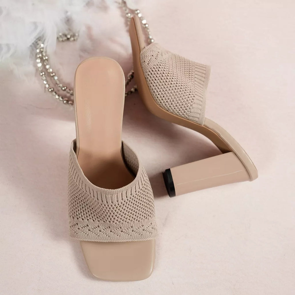 Open Toe Block Heels Sandals