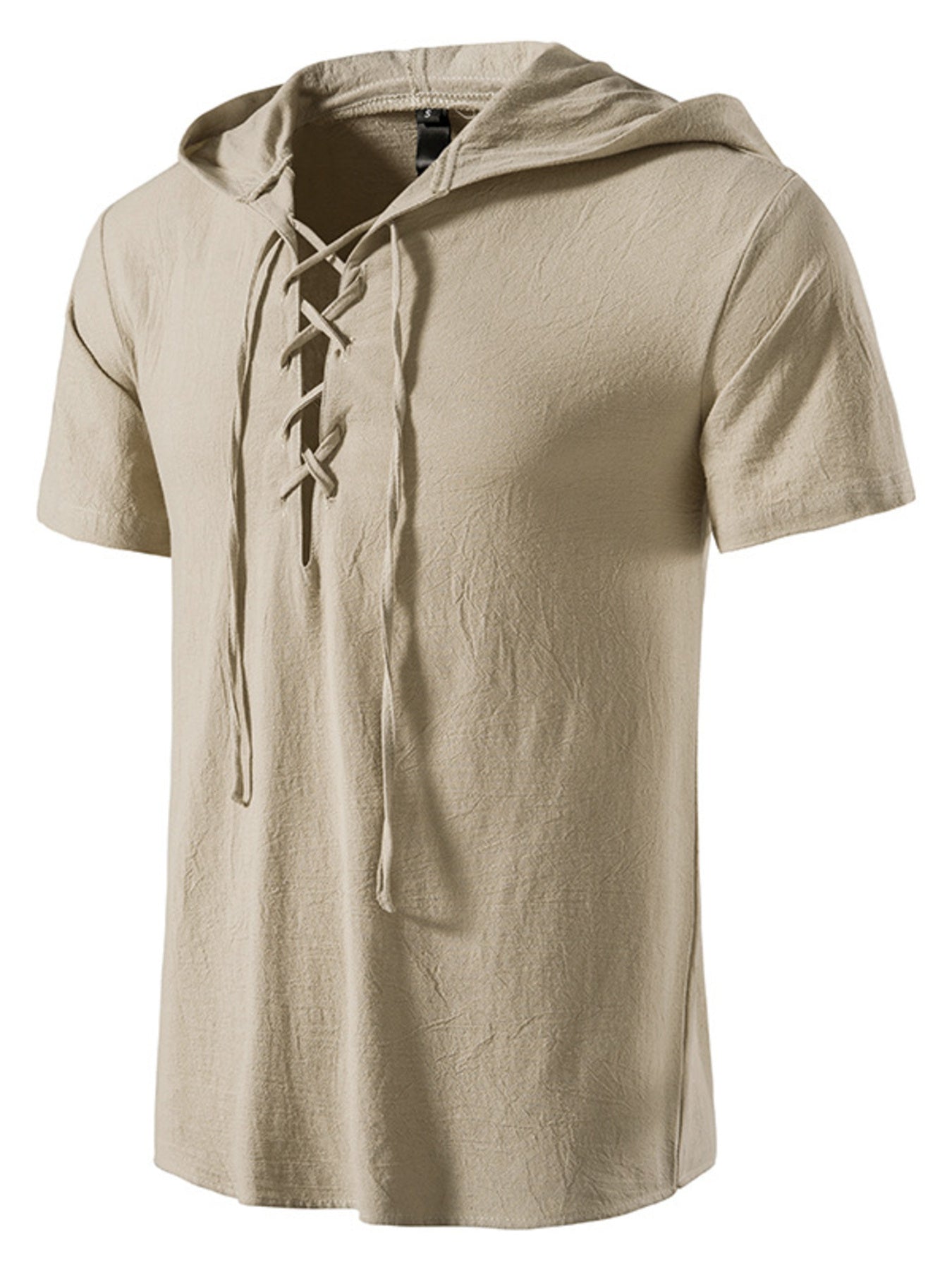 Men's Casual Lace-Up Hooded Top
