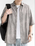Men's Plus Size Casual Tie-dye Short Sleeve Shirt