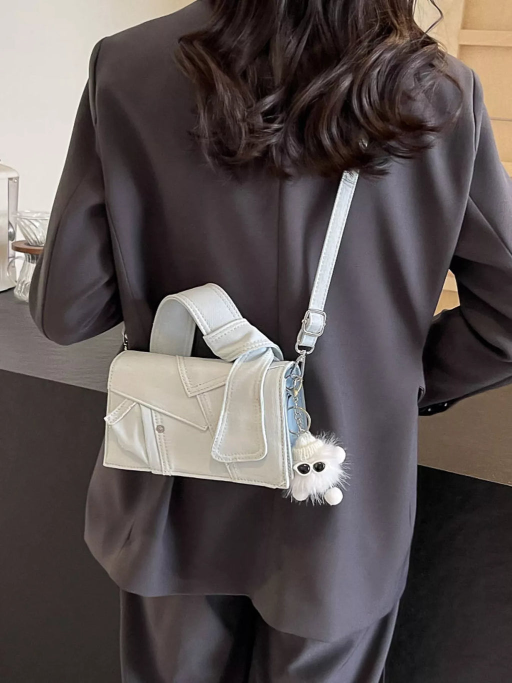 Denim Patchwork Crossbody Bag