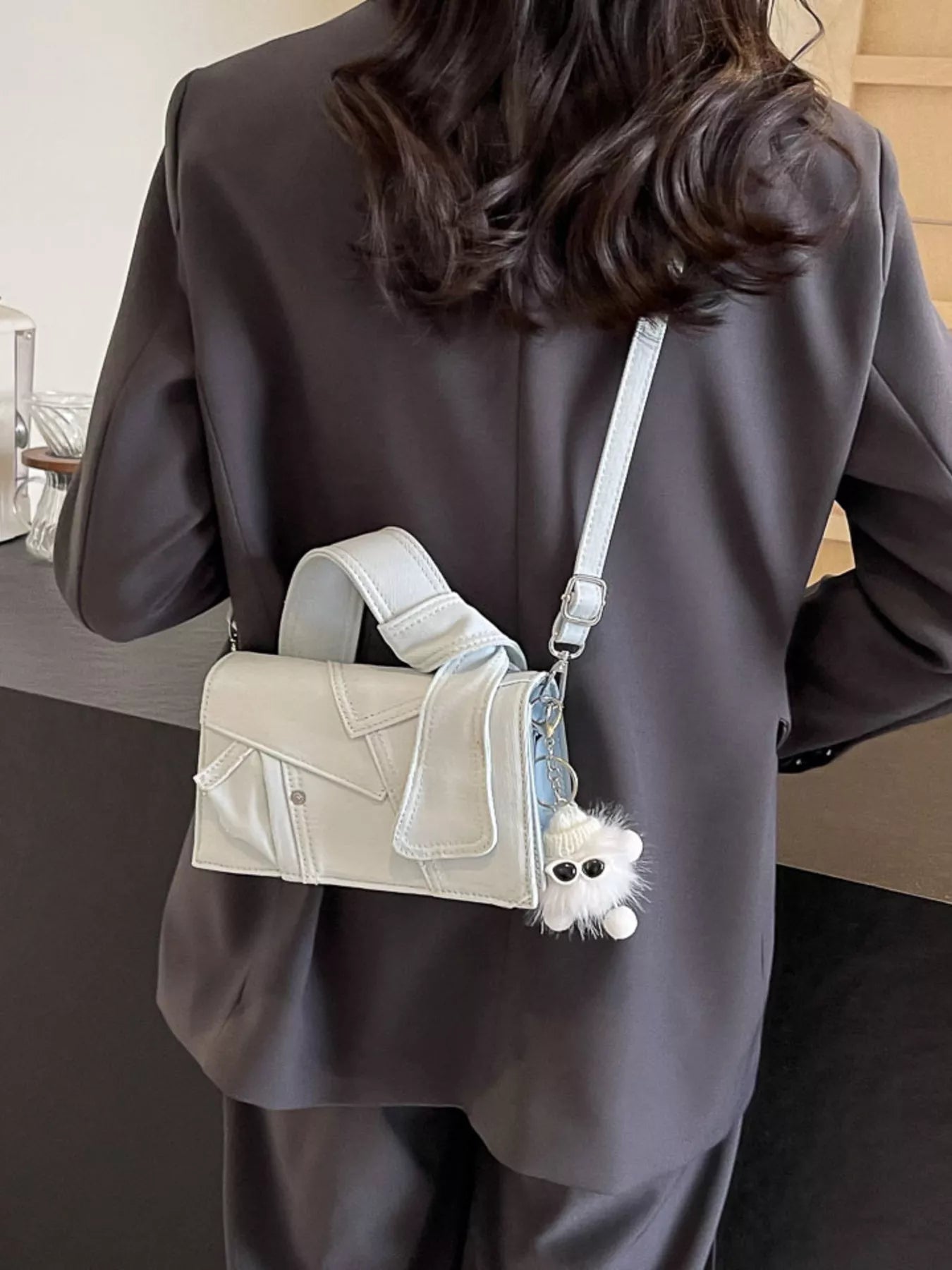 Denim Patchwork Crossbody Bag