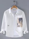 Men's Plus Size Button Up Long Sleeve Shirt