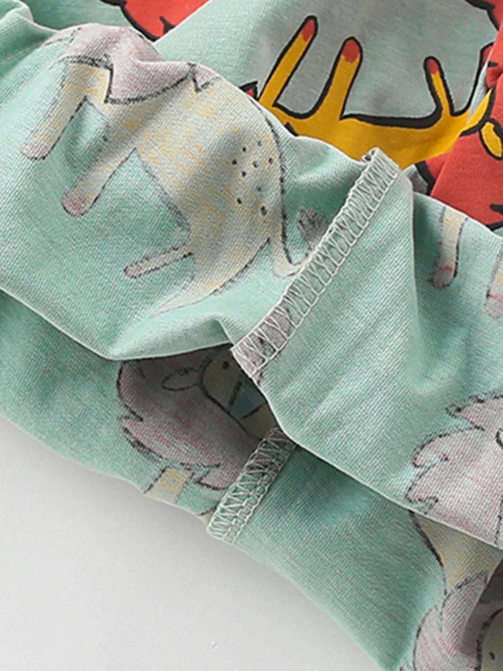 Children's Lion Print Round Neck Tee and Shorts Set