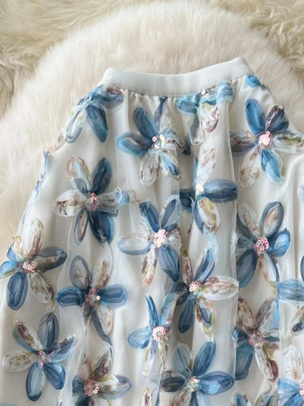 Floral Mesh Skirt