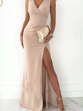 Sleeveless High Slit Maxi Dress