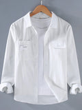 Men's Plus Size Button Up Long Sleeve Shirt