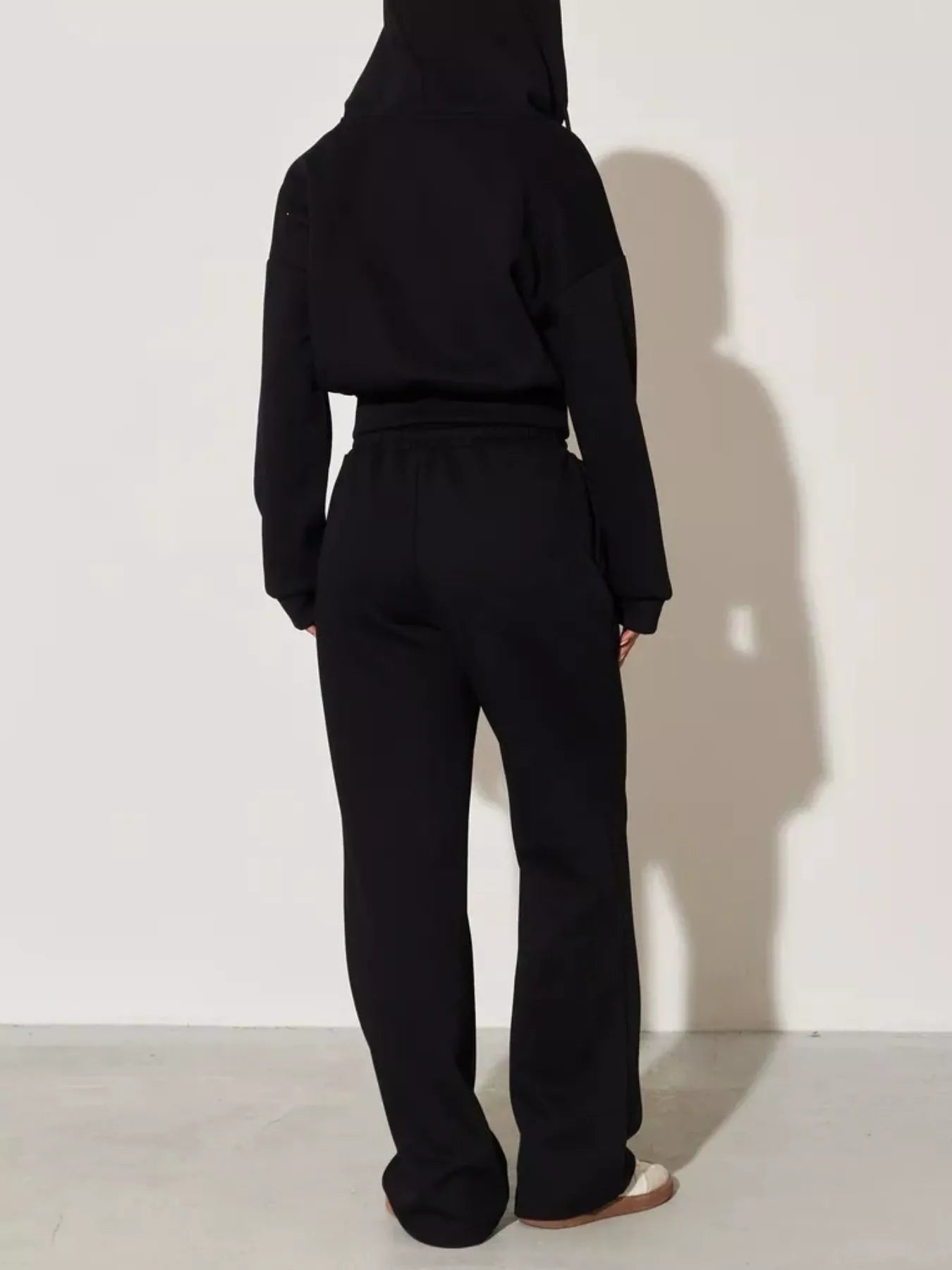 Zip-Up Hoodie and Wide-Leg Pants Set