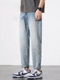 Men's Washed Wide Leg Jeans