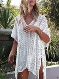 Crochet Knit V-Neck Cover-Up