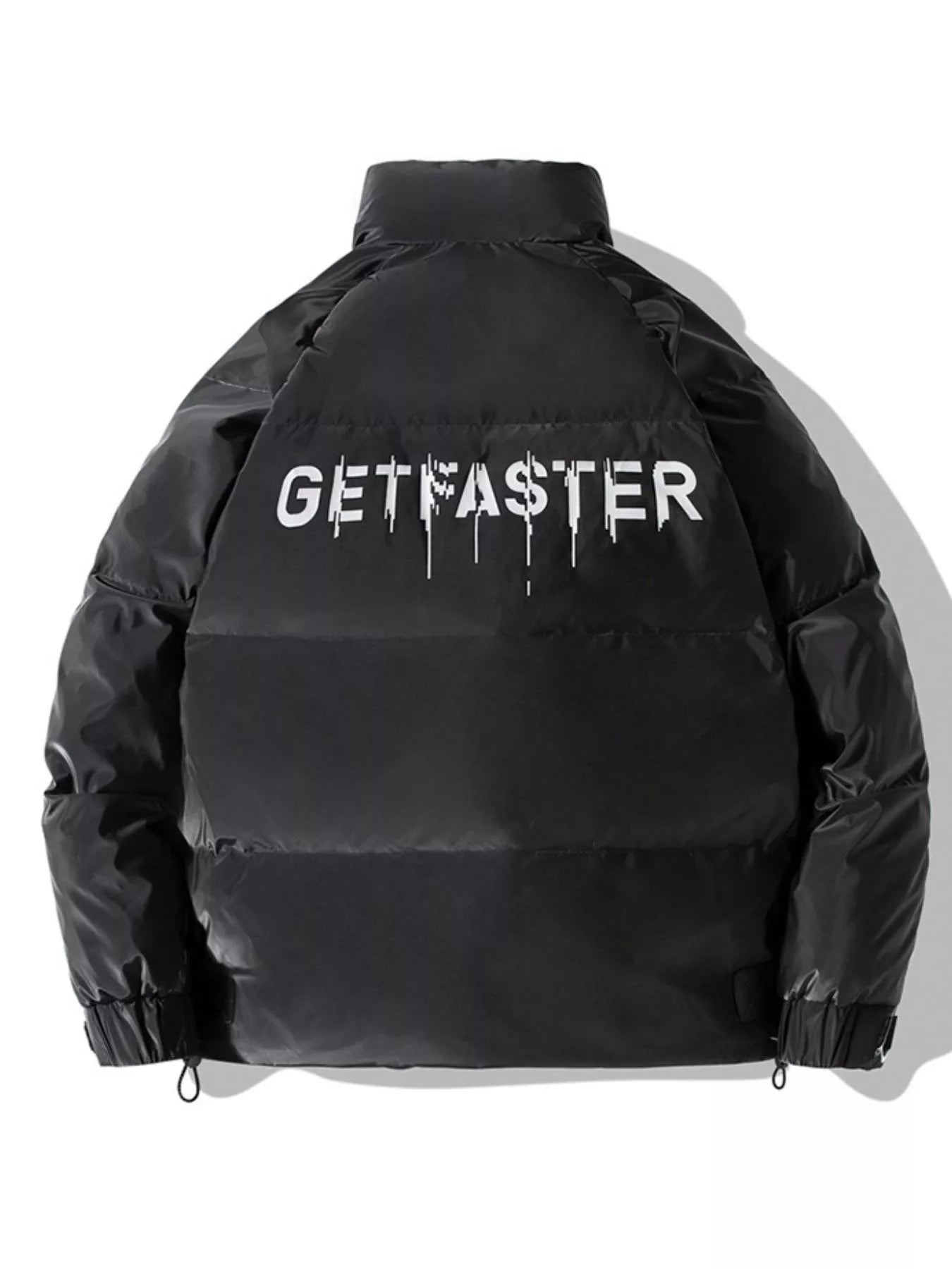 Men's Plus Size Striped Padded Puffer Jacket