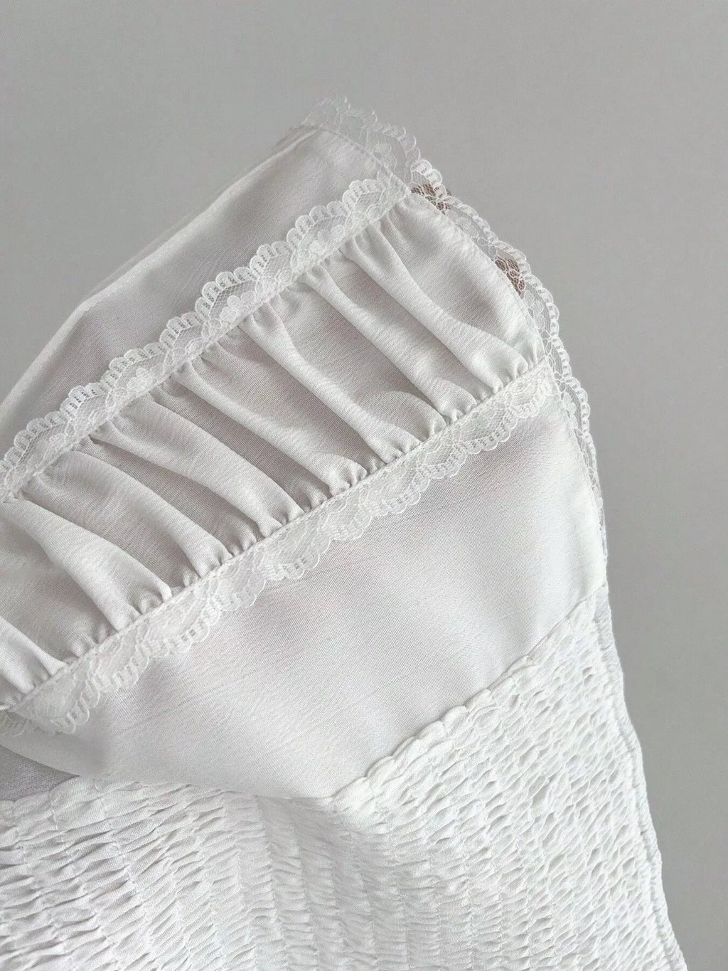 Smocked Lace Detail Cami