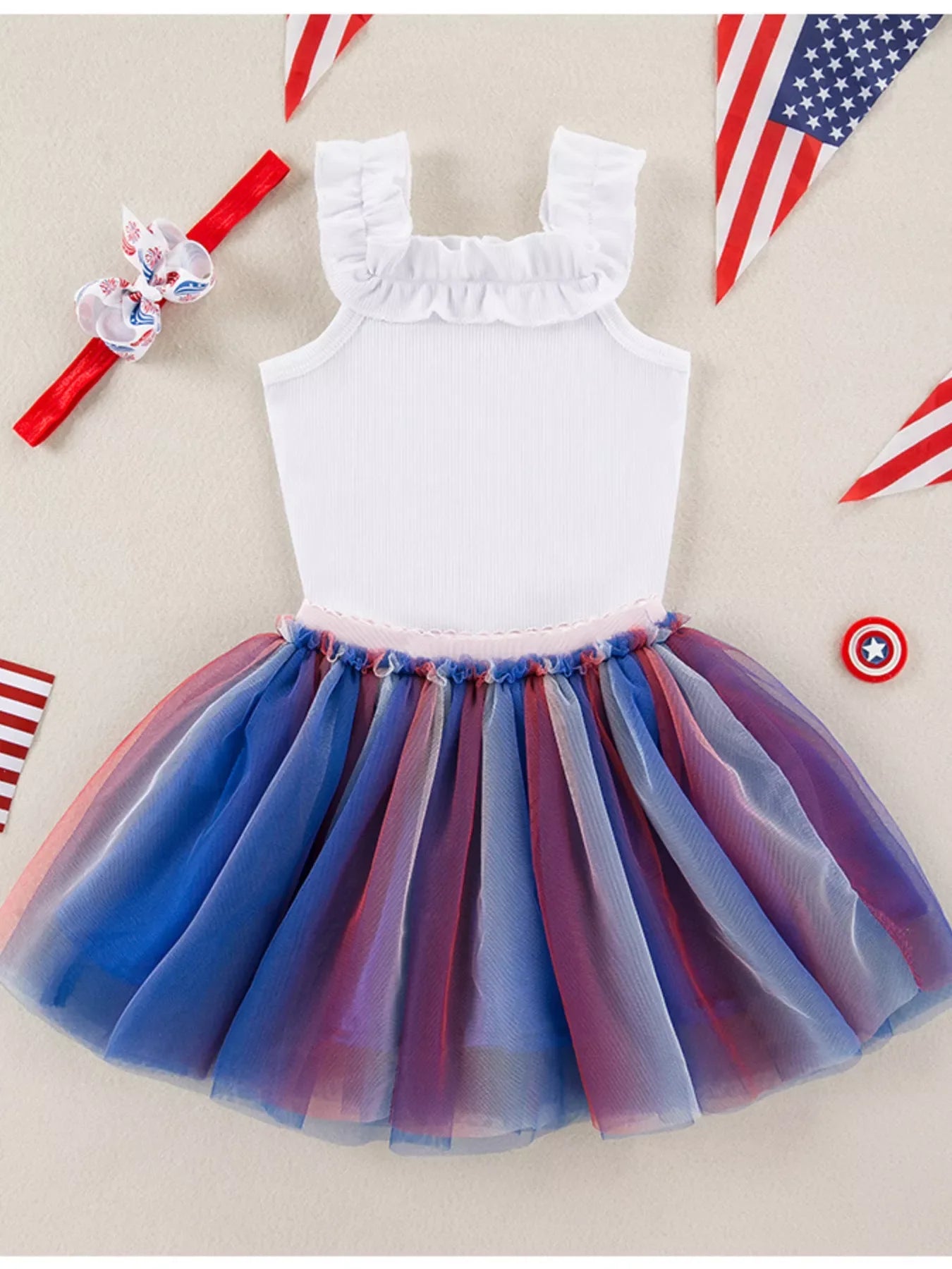 Children's Patriotic Graphic Tutu Dress