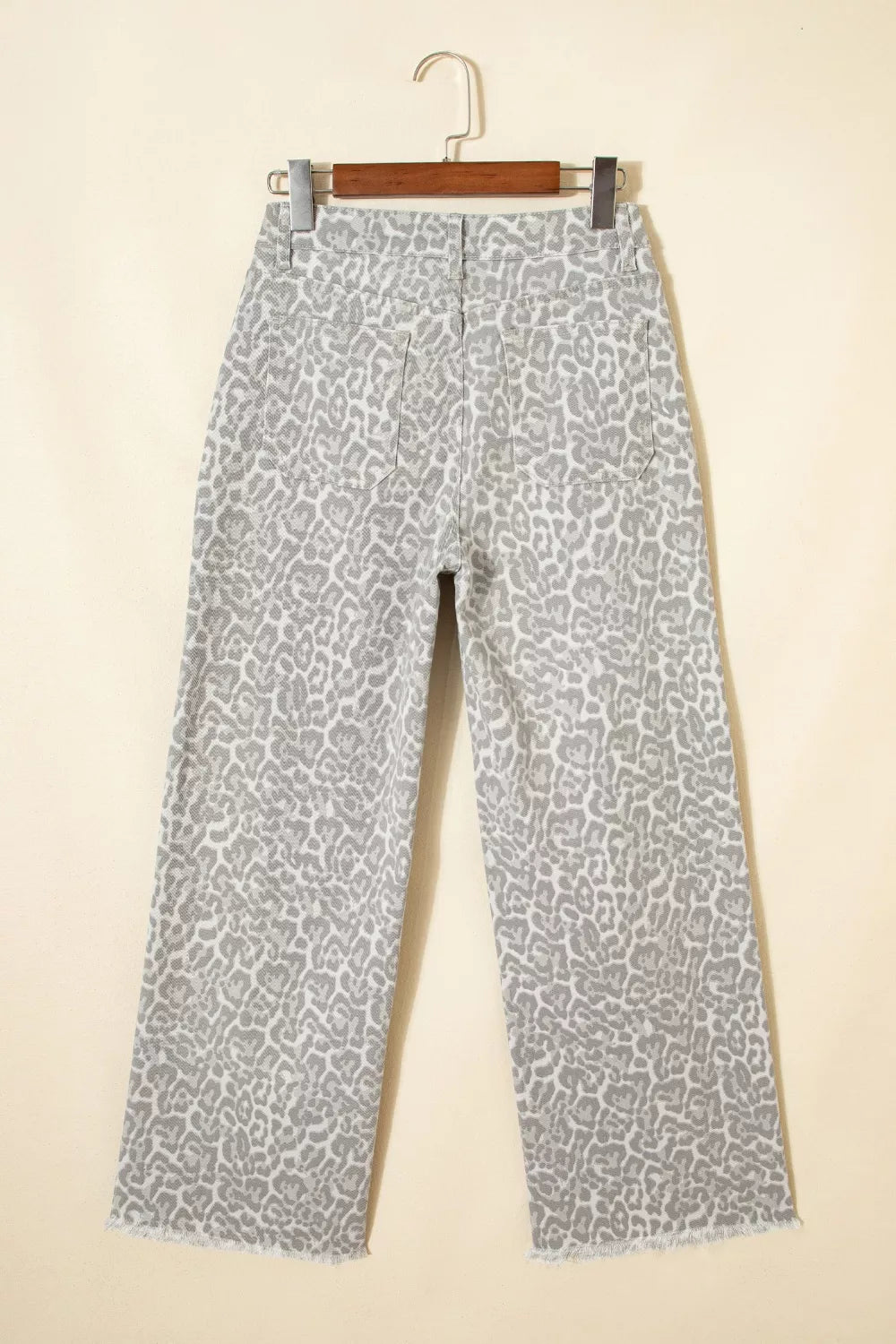 Leopard Print Wide Leg Jeans