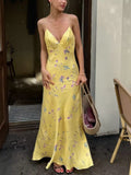 Floral Spaghetti Straps Maxi Dress