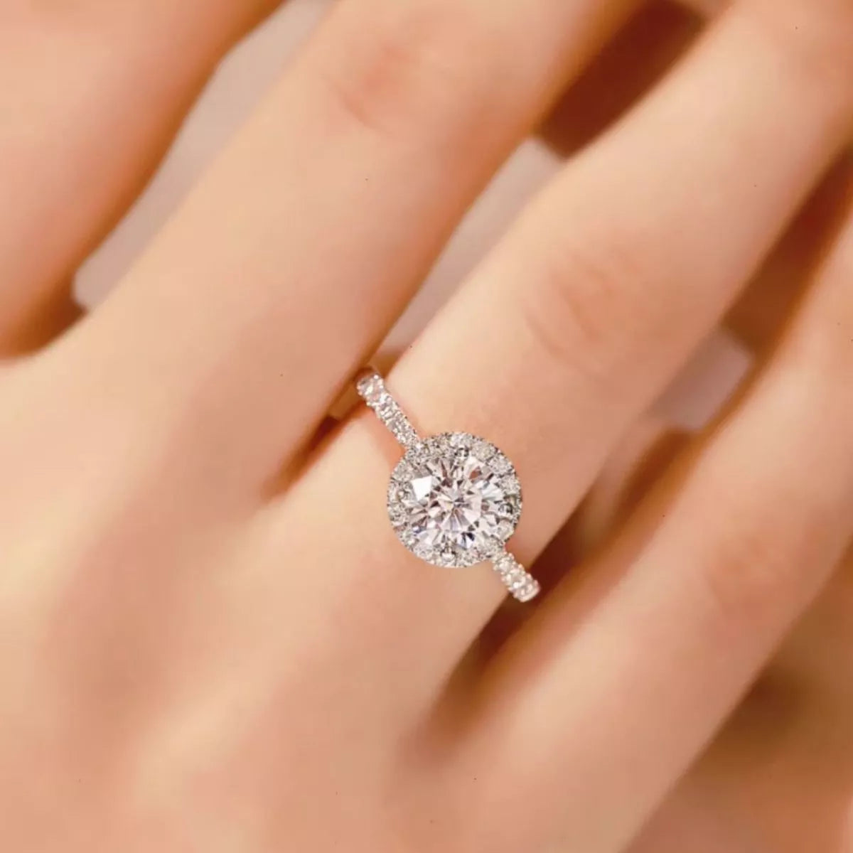 2 Carat Moissanite 925 Sterling Silver Ring