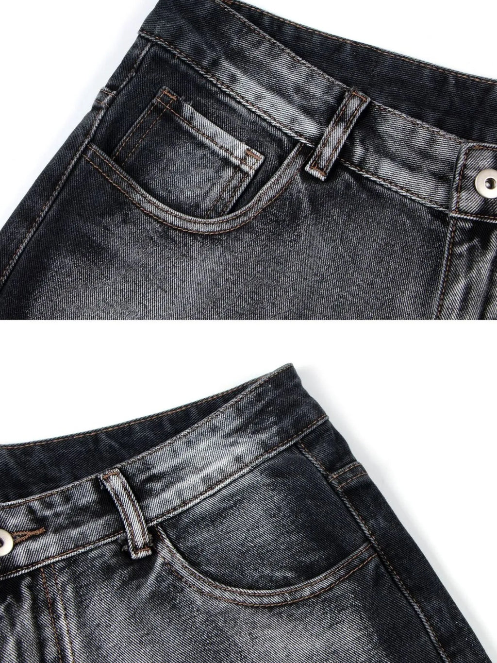 Men's Distressed Wide-Leg Jeans