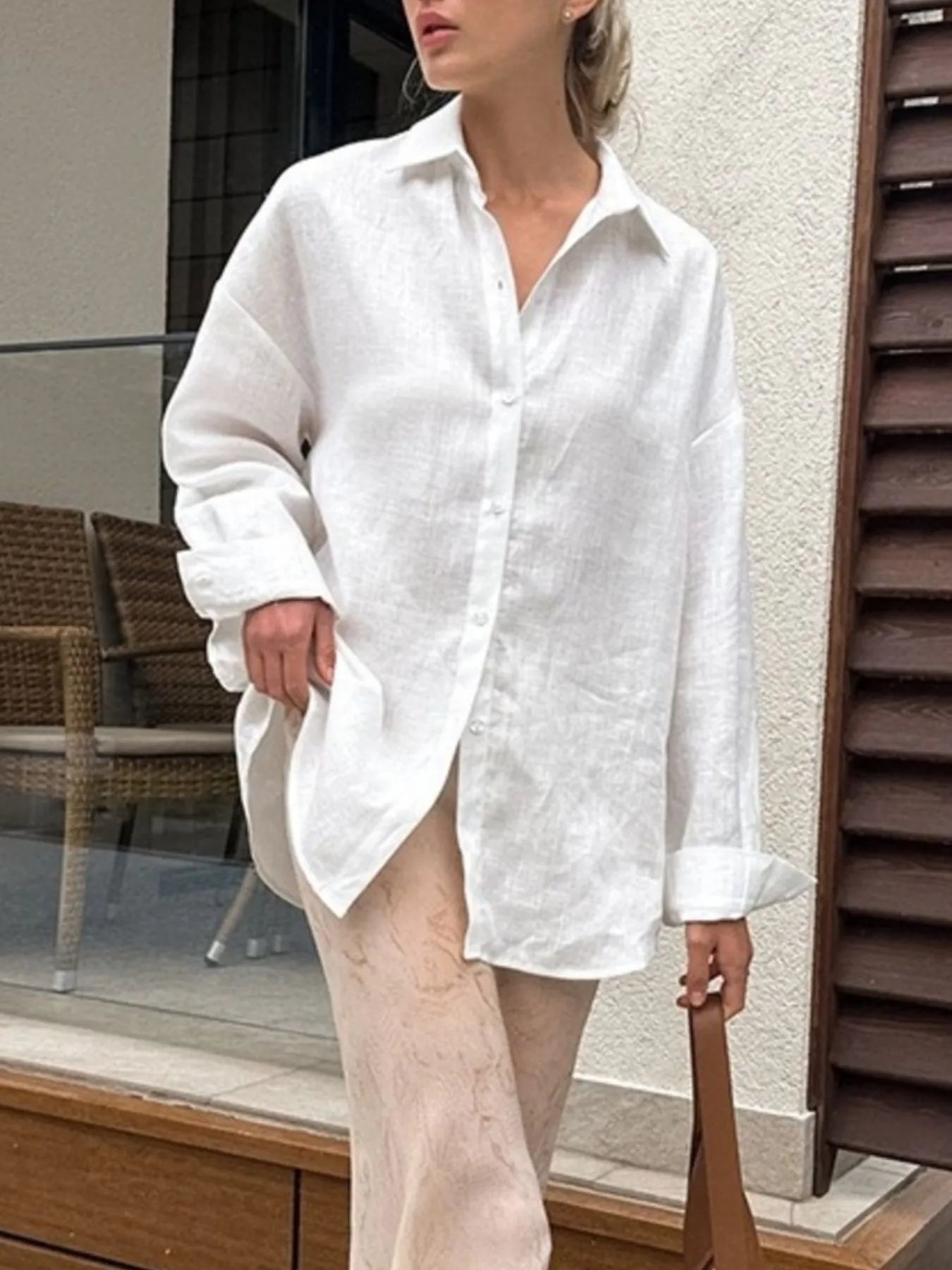 Casual Button-Up Long Sleeve Shirt