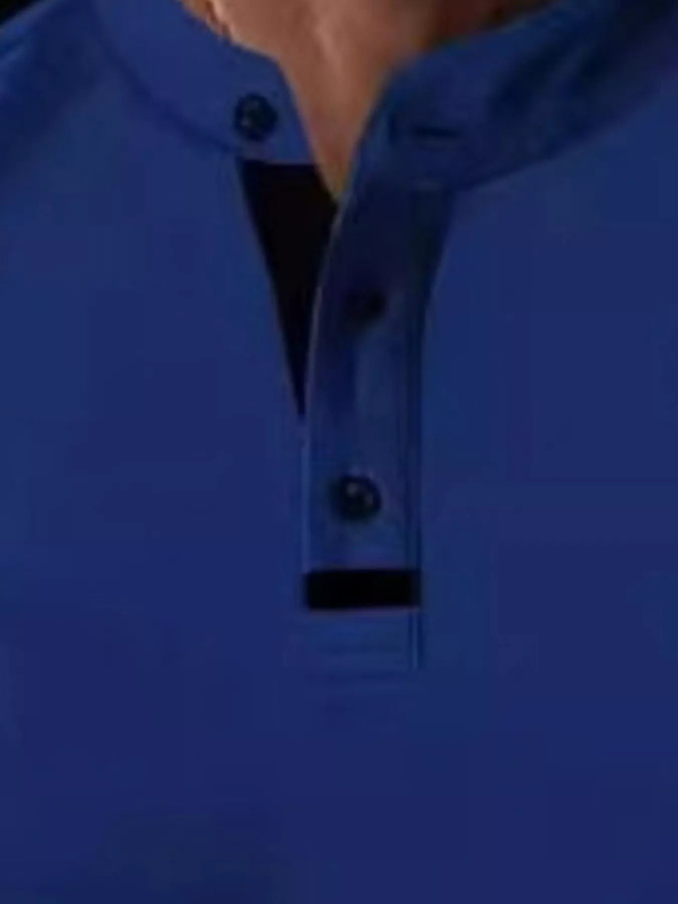 Men's Full Size Long Sleeve Button Detail T-Shirt Plus Size