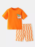 Children's Bird Graphic Tee and Shorts Set